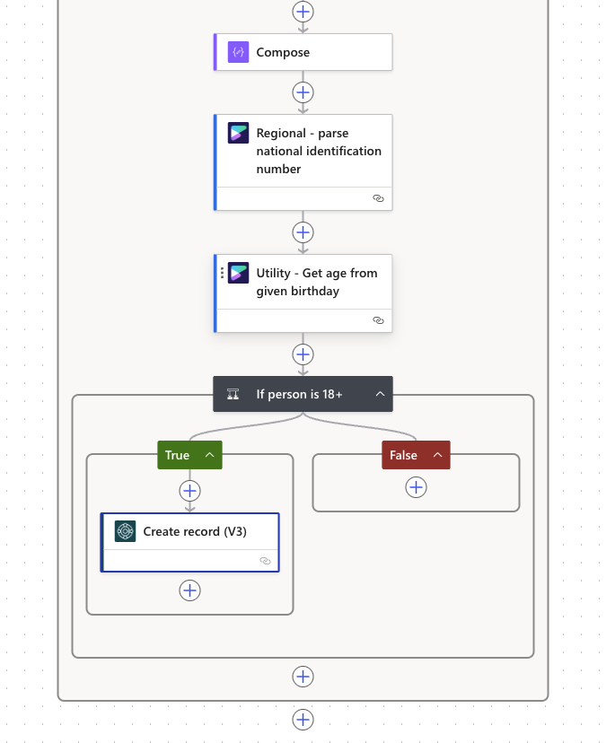 Sample Power Automate flow